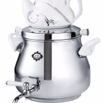 سماور روگازی عالینسب لادن - 5 لیتری - قوری دار - برنجی