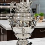 سماور گازی طوفان مدل 6 توپی قوری دار