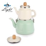 کتری قوری لعابی سبز لایت