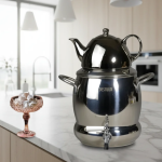 کتری قوری استیل مدل یاسمن برند دستی لوکس