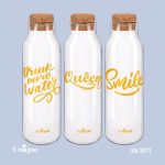 بطری آب شیشه ای 900میل یونیک3071