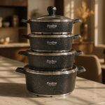 سرویس چدن 10 پارچه رودینا رنگ مشکی