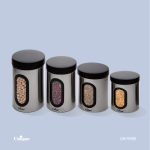 قوطی 4رقم پنجره دار استیل یونیک5990