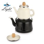 کتری قوری لعابی مشکی لایت