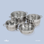 سرویس 8پارچه استیل یونیک9900