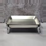 سوفله برنج خوری قایقی پایه نقره ای رزلند