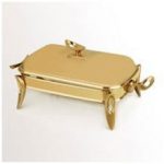 سوفله خوری مستطیل 1.5 لیتر قایقی تمام طلا رزلند