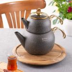 کتری قوری گرانیتی لوله دار ریور کد5853