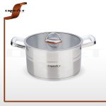 قابلمه استیل نقره ای براق کروپ سِت سایز24