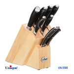 سرویس کارد 8 پارچه پایه چوبی یونیک کد5560