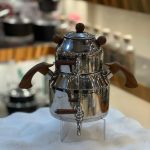 کتری قوری استیل شیردار چوب برند تیتل