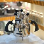 کتری قوری استیل شیردار مشکی برند تیتل