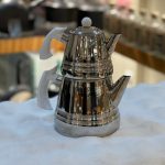 کتری قوری لوله دار استیل سفید برند تیتل