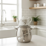 کتری قوری استیل شیردار 6 لیتری اقتصادی برند kt