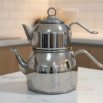 کتری قوری تمام استیل لوله دار کد120