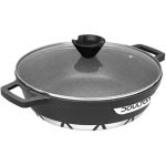 تابه چدنی برند دالتون سایز 28 درب پیرکس