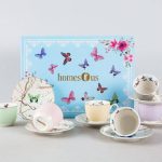 فنجان چای خوری وارداتی طرح دار لب طلا