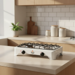 اجاق گاز لعابی 2 شعله رنگ سفید استاندارد